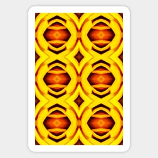 Bright Yellow Expressionist Art Yellow Rose Pattern 12 Sticker